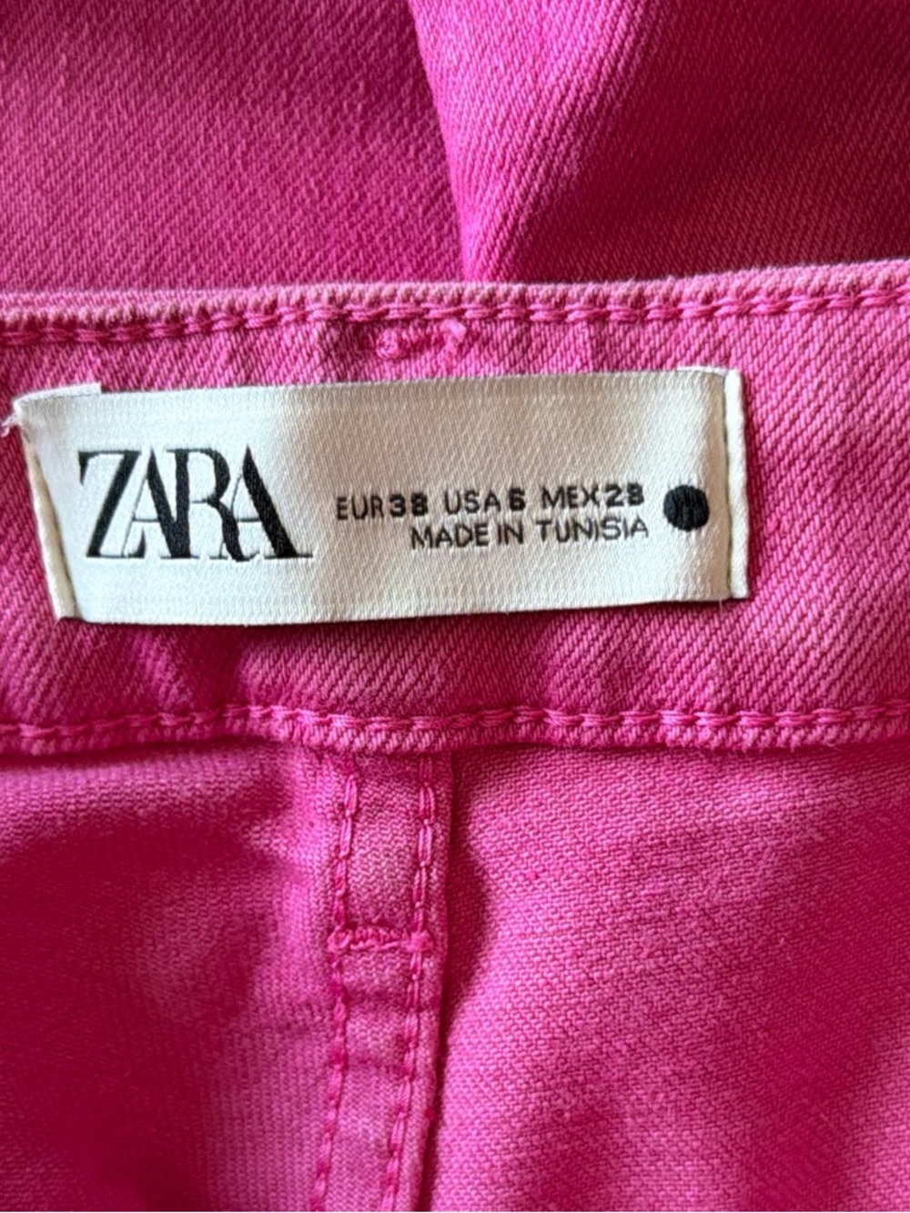 Zara Hot Pink Straight-Leg Jeans - Picture 5 of 5